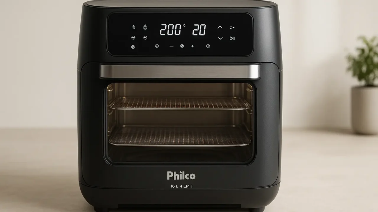 Principais 5 fritadeira air fryer philco 16l 4 em 1 painel digital paf16a
