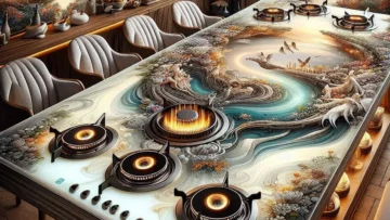 Fogão 5 Bocas Ágata Mesa Vidro com Acendimento Automático