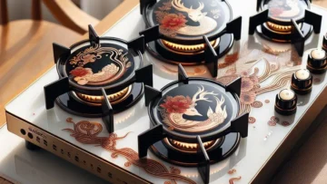 Suggar Fogão Neo Glass 5 Bocas Mesa de Vidro