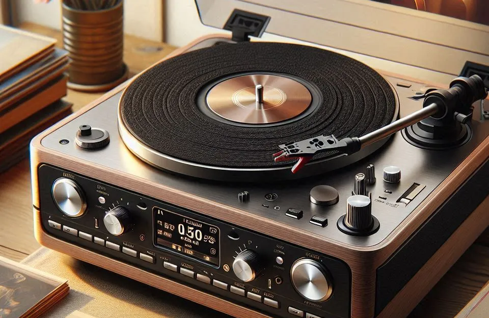 Toca Discos AT-LP120XUSB-BK com USB e Acionamento Direto