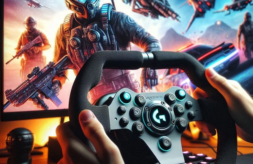 Volante Logitech G923 com Force Feedback TRUEFORCE