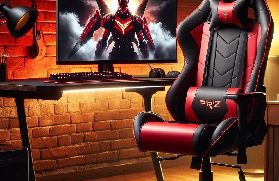 Cadeira Gamer Vermelha - Prizi - Jx-1039r: Conforto e Estilo para Seu Jogo