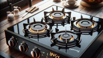Fogão 4 Bocas Mesa de Vidro Preto Continental FC4FP Bivolt: Potência e Estilo para Sua Cozinha