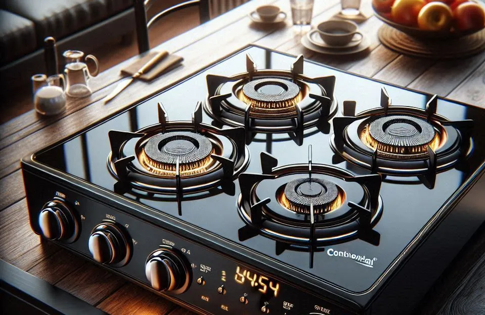 Fogão 4 Bocas Mesa de Vidro Preto Continental FC4FP Bivolt: Potência e Estilo para Sua Cozinha