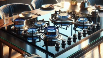 Fogão Dako Supreme Glass 4 bocas com mesa de vidro