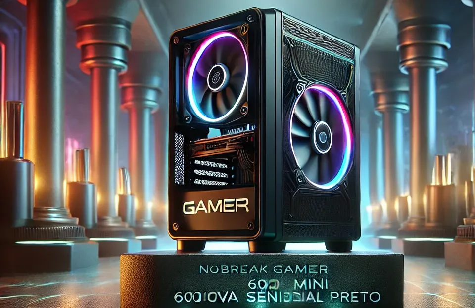 Nobreak Gamer NHS 600VA Mini Senoidal Preto: Proteção e Desempenho para Gamers
