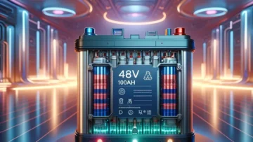 Bateria LiFePO4 48V 100AH com BMS inteligente e comunicação CAN/RS485