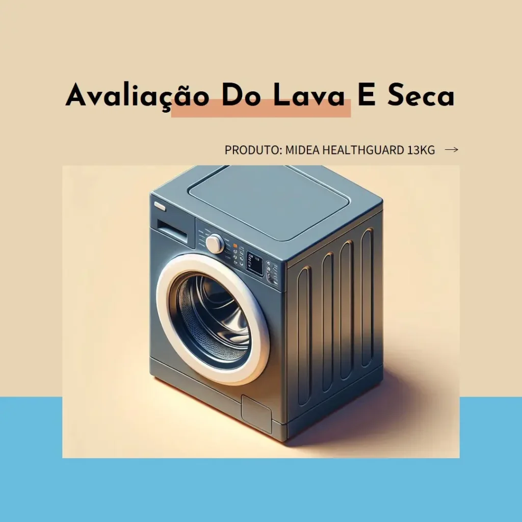 Lava e Seca 13kg Midea HealthGuard Branca Conectada