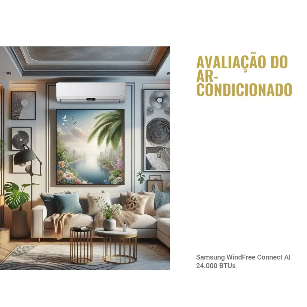 Samsung Ar-condicionado Split Inverter WindFree Connect AI 24.000 BTUs Frio Sem Vento AR24DYFAAWKNAZ 220V