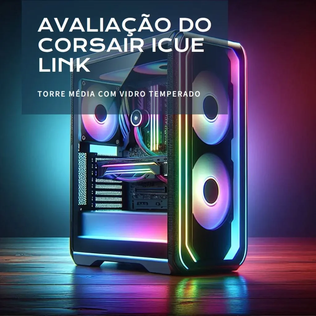 CORSAIR iCUE Link 3500X RGB – Torre média com vidro temperado