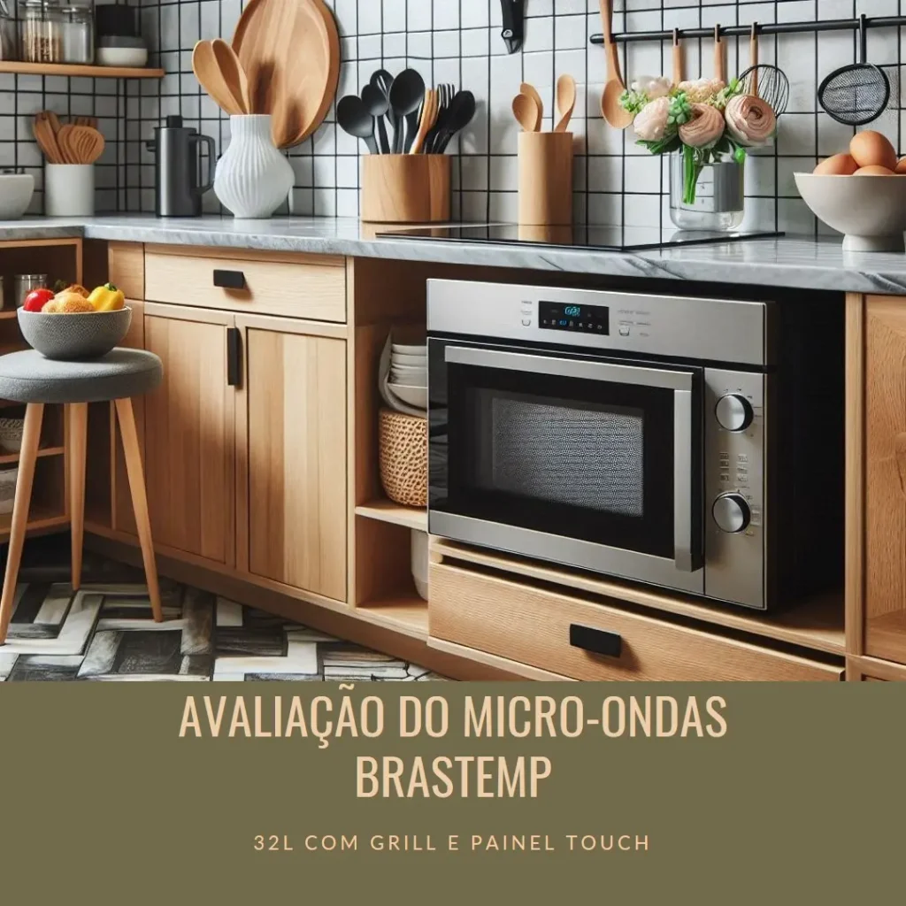 Micro-ondas Brastemp 32L com Grill e Painel Touch