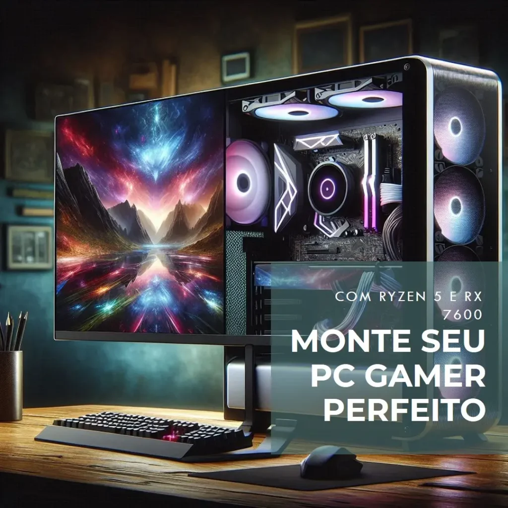 Monte seu PC: Ryzen 5 5600, RX 7600, 16GB, 512GB SSD