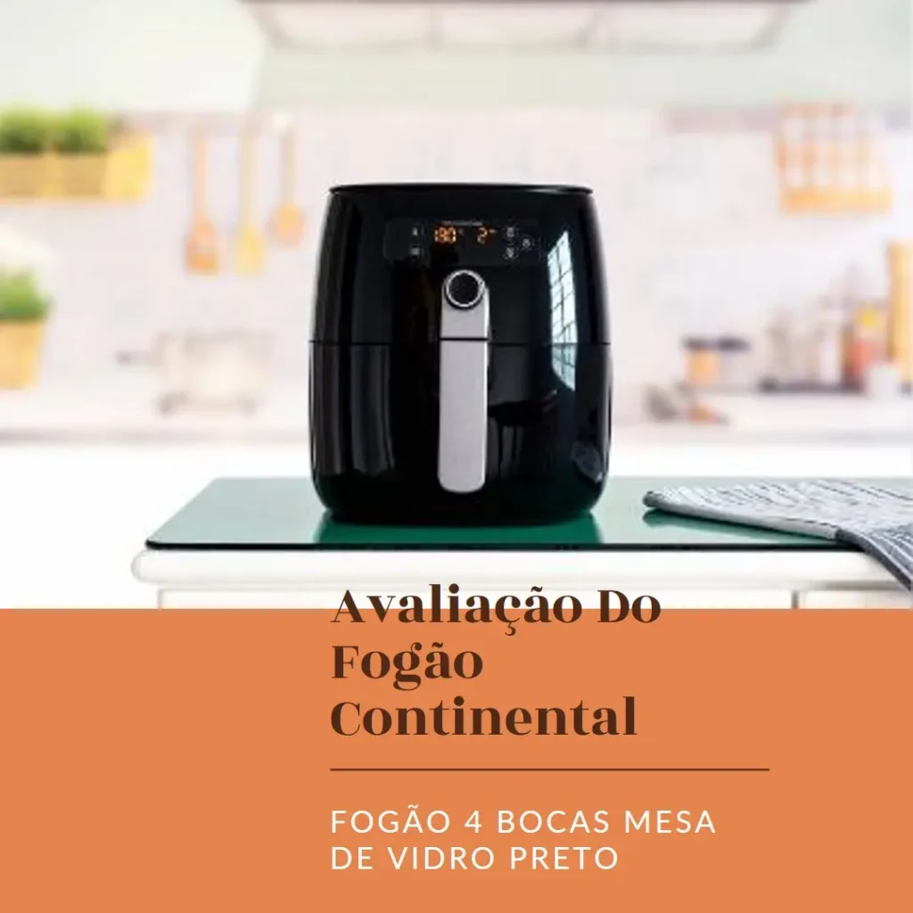 Fogão 4 Bocas Mesa de Vidro Preto Continental FC4GP