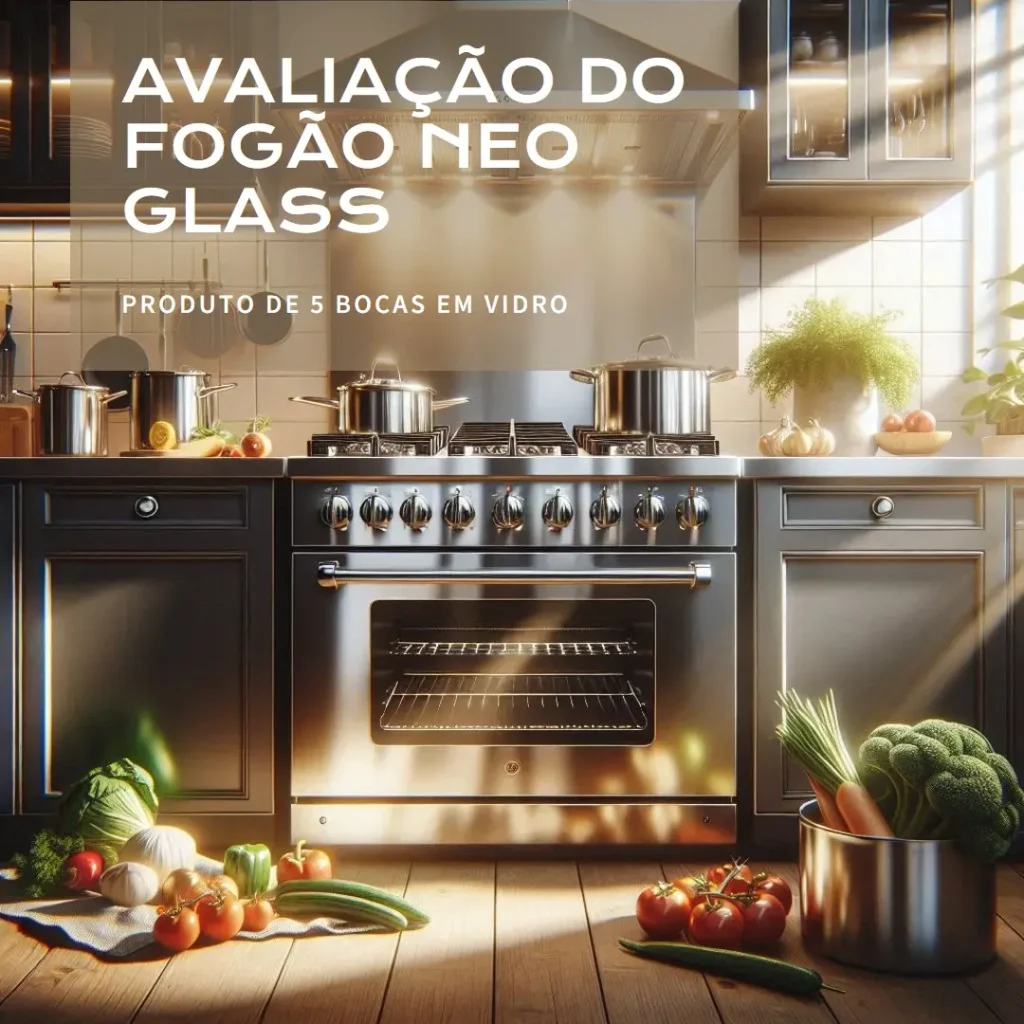 Suggar Fogão Neo Glass 5 Bocas Mesa de Vidro