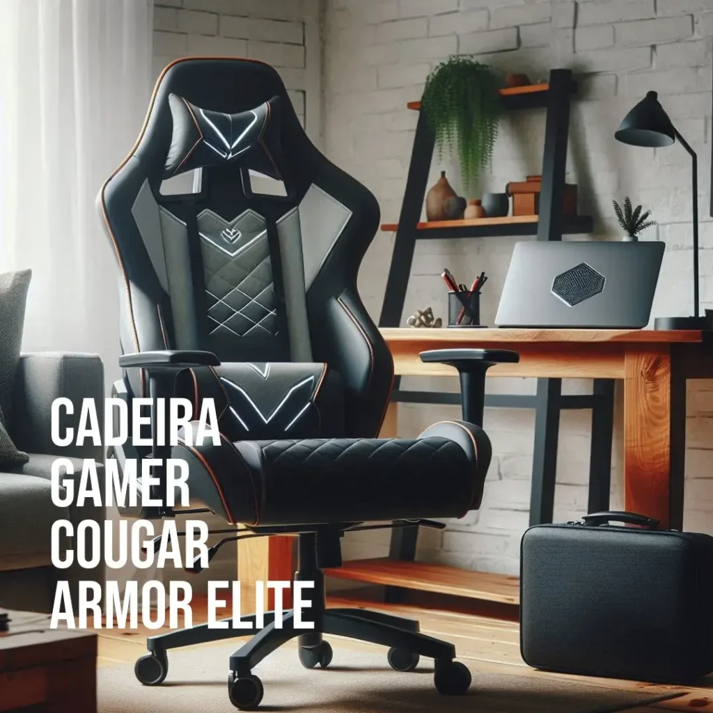 Cadeira Gamer Cougar Armor Elite Eva, Preto e Rosa: Conforto e Estilo para Gamers