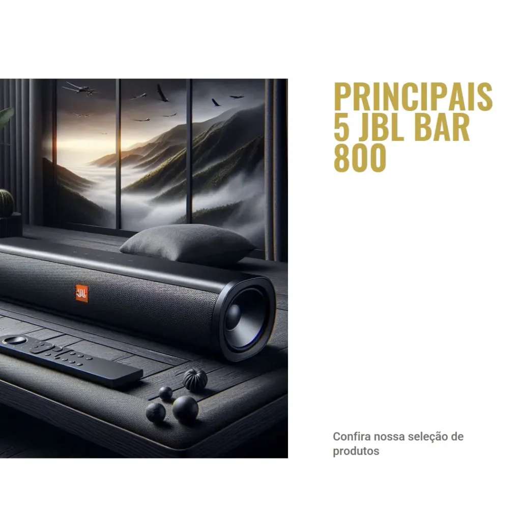 Principais 5 JBL bar 800 720w 5.1.2 channel soundbar with true atmos