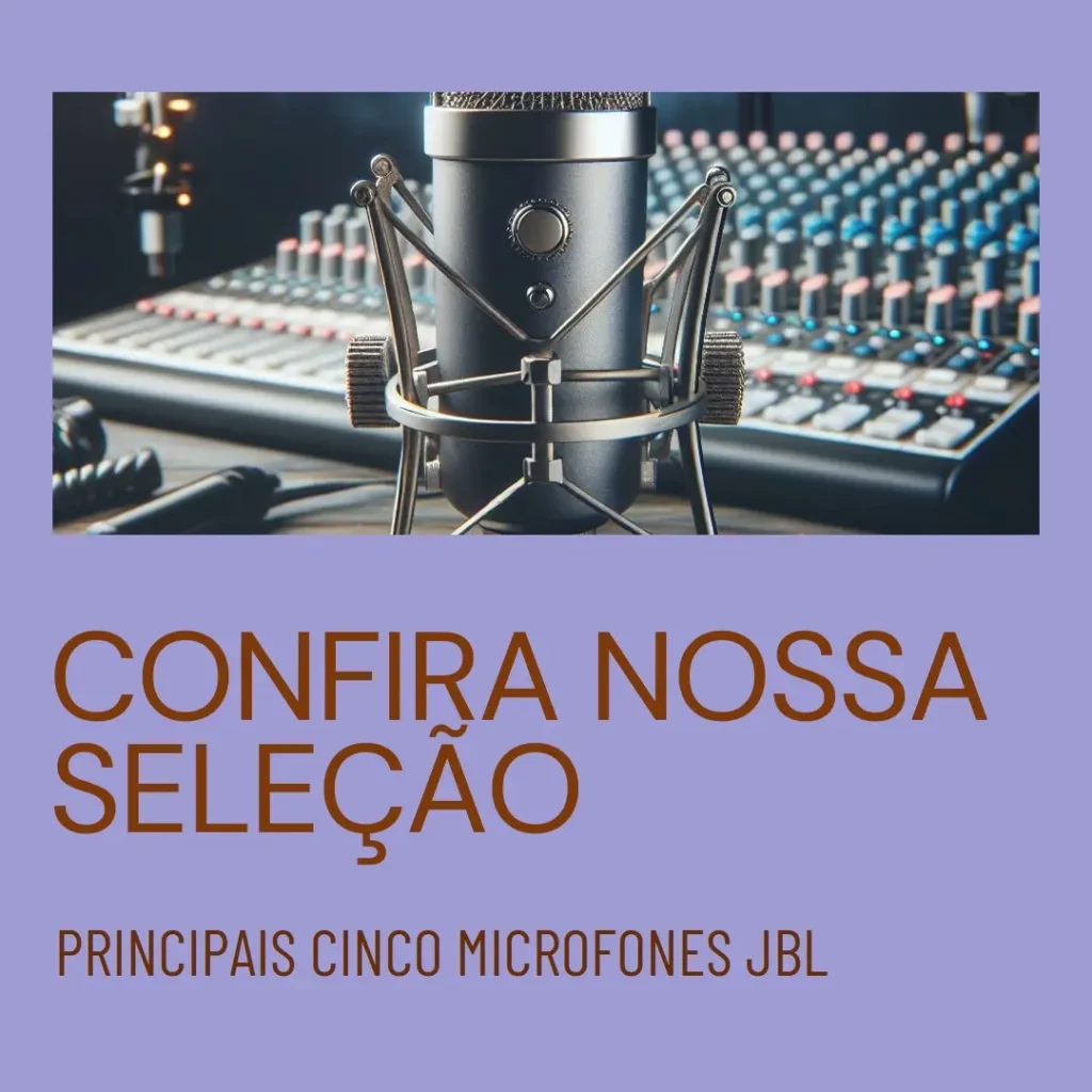 Principais Cinco microfone condensador quantum stream studio JBL preto