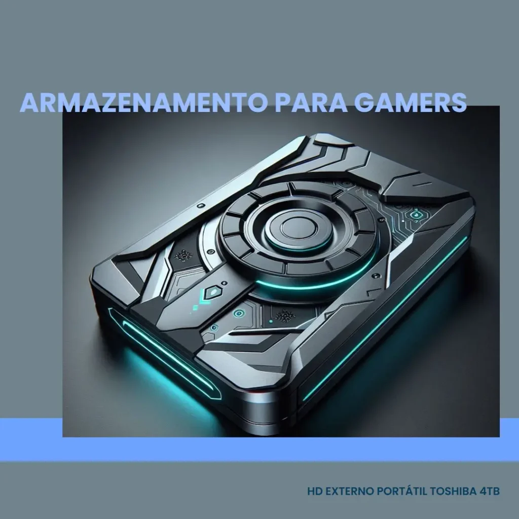 HD Externo Portátil Toshiba 4TB Canvio Gaming USB 3.0 Preto: Armazenamento ideal para Gamers