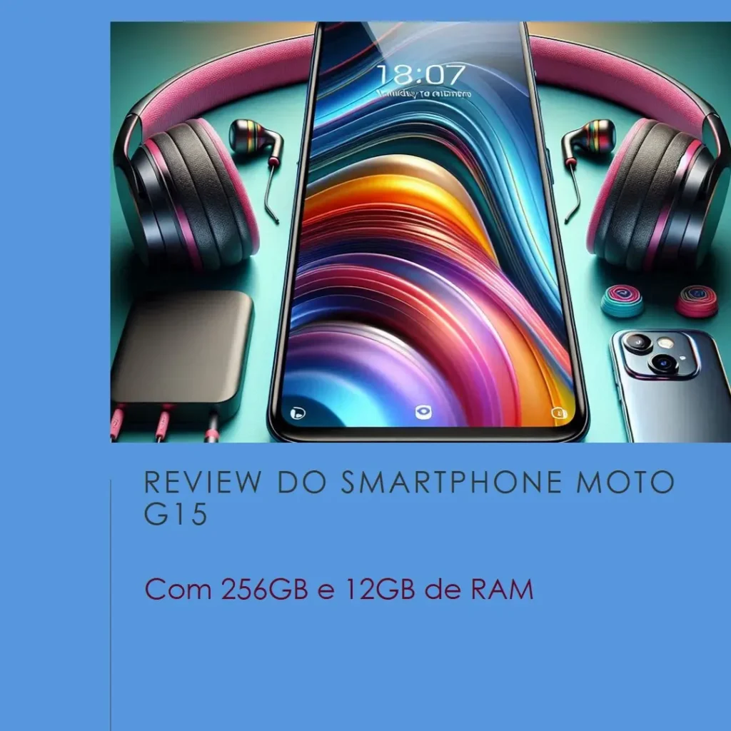 Smartphone Motorola Moto G15 com 256GB, 12GB RAM, Câmera 50MP, Night Vision e Tela FHD+