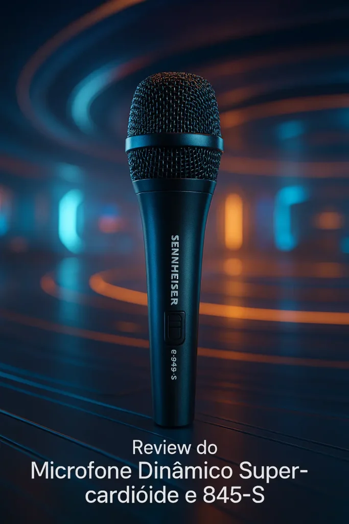 Microfone Dinâmico Super Cardióide E845-S SENNHEISER: Alta Qualidade de Som para Profissionais