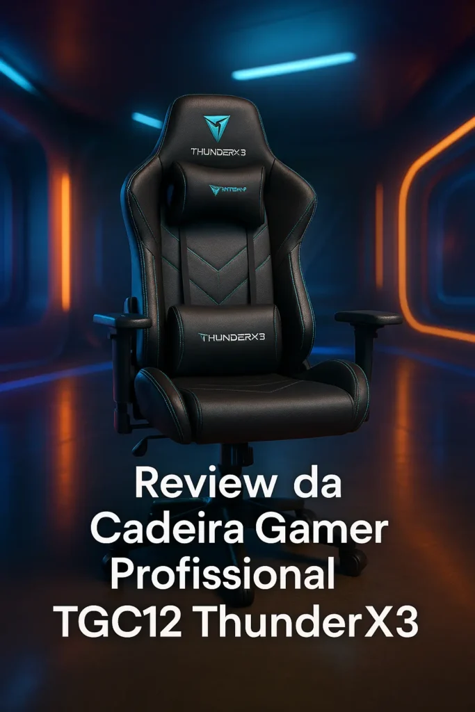 Cadeira Gamer Profissional TGC12 ThunderX3: Conforto e Estilo para Seus Jogos