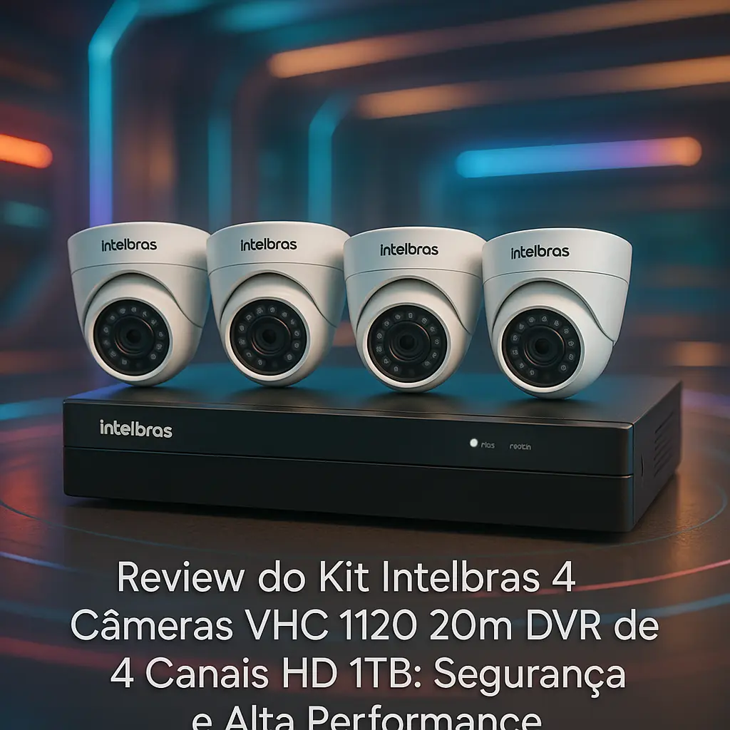 Kit Intelbras 4 Câmeras VHC 1120 20m DVR de 4 Canais HD 1TB: Segurança e Alta Performance