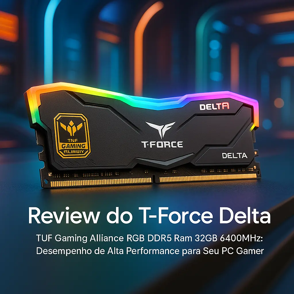 TEAMGROUP T-Force Delta TUF Gaming Alliance RGB DDR5 Ram 32GB 6400MHz: Desempenho de Alta Performance para Seu PC Gamer