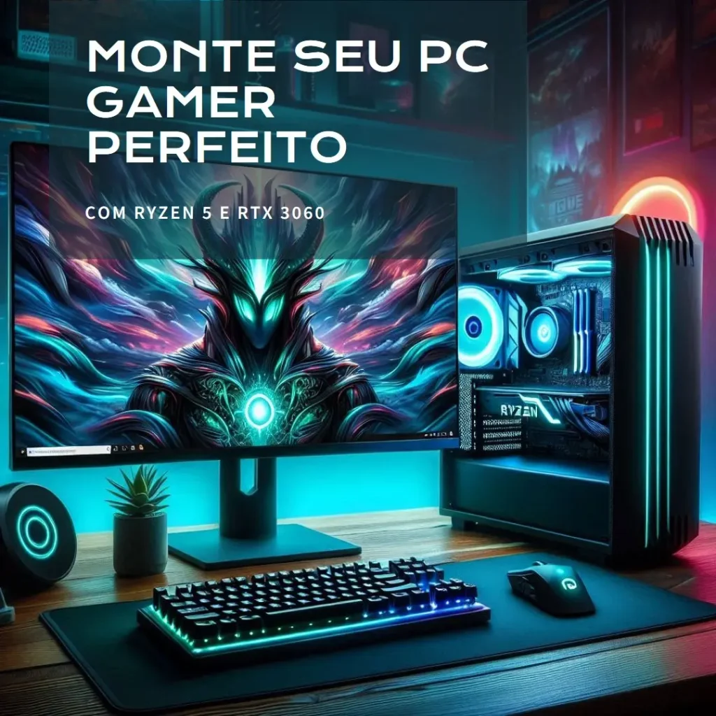 Monte seu PC: Ryzen 5 5500, RTX 3060, 16GB, 480GB SSD