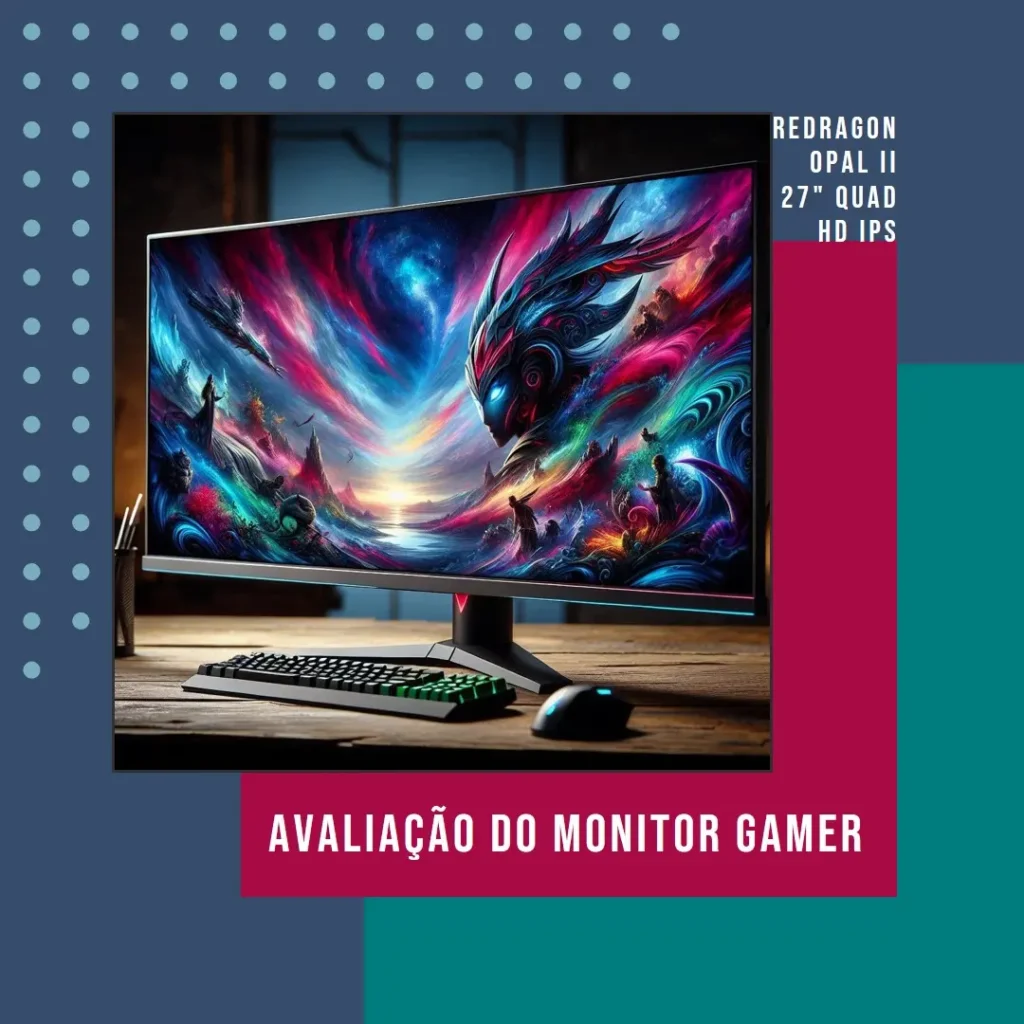 Monitor Gamer Redragon Opal II 27” Quad HD IPS 180Hz