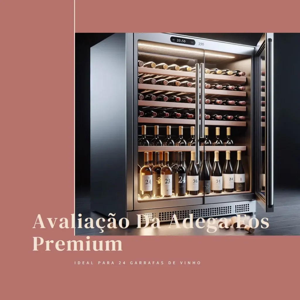 Adega Climatizada 24 Garrafas Eos Premium com Porta de Vidro