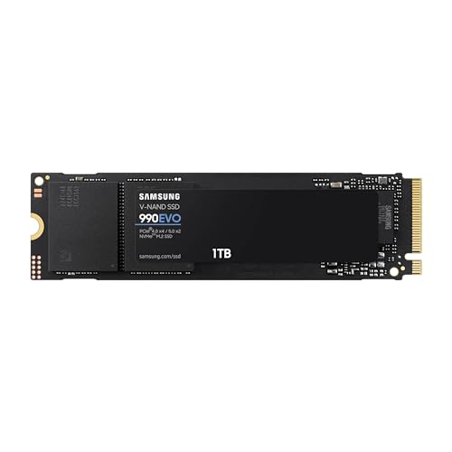 SSD Samsung 990 EVO - 1TB, NVMe, M.2 2280, Leitura até 5000MB/s, Gravação até 4200MB/s