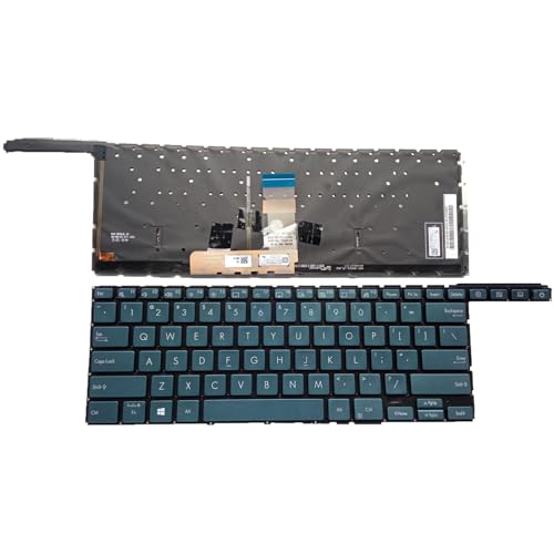 Teclado retroiluminado para laptop ASUS Zenbook Pro 14 Duo OLED UX8402 azul EUA