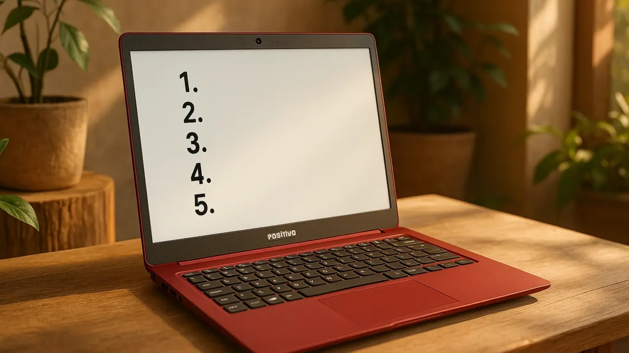 Lista de 5 Melhores: notebook Positivo vermelho