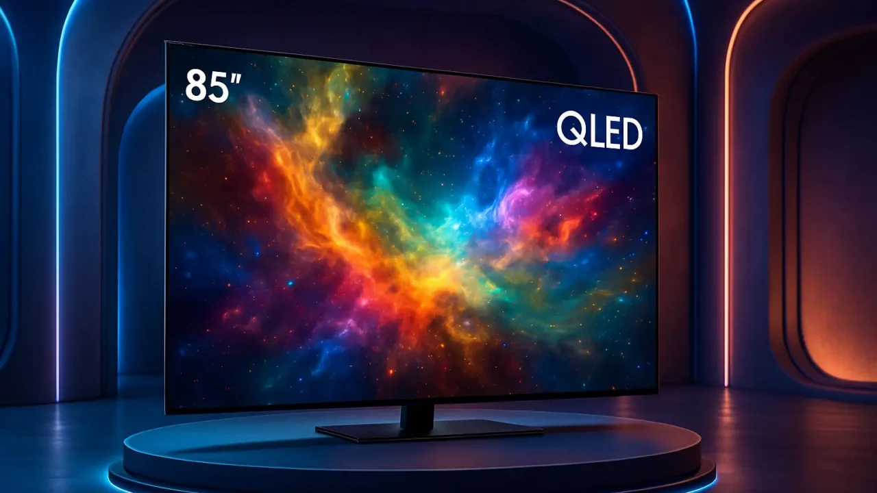 Samsung Smart TV 85” QLED 4K: Imersão Total com Inteligência Artificial