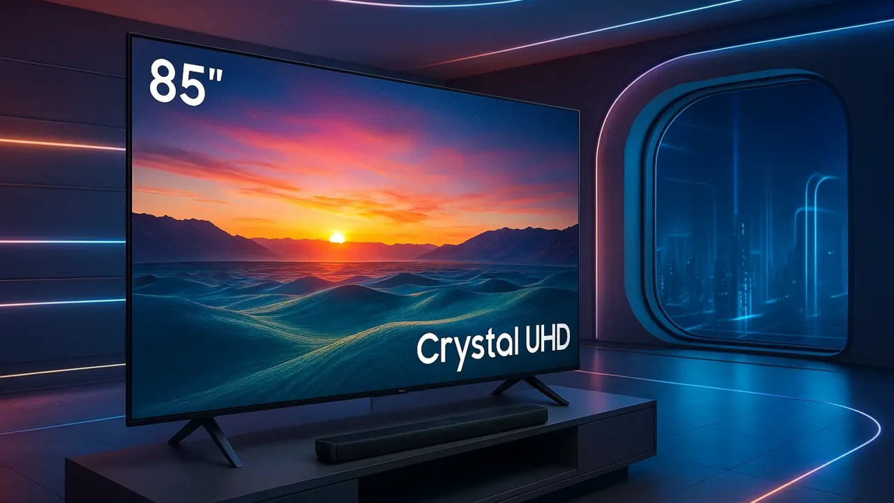Smart Big TV 85" Crystal UHD 4K 85DU8000 + Soundbar: Imersão Total em Som e Imagem