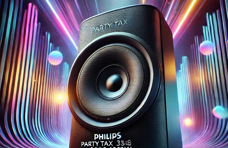 Caixa de Som Philips Party TAX 3308 1000W + Bateria até 12Hrs, Preto: Potência e Mobilidade para Suas Festas