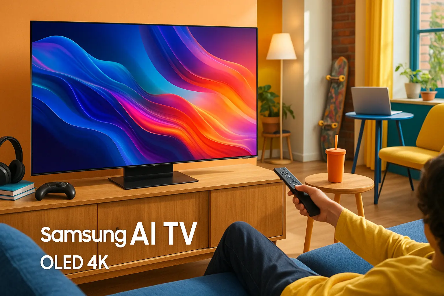Samsung AI TV 48" OLED 4K – Inteligência Artificial, Design Fino e Imagem Incrível