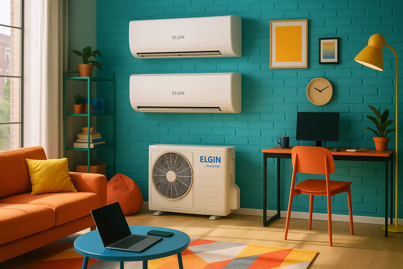 Elgin Bi Split Inverter 2x9000 BTU: Potência e Economia em Dobro
