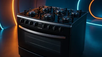 Fogão Atlas 5 Bocas Mônaco Top Glass com Acendimento Automático: potência, praticidade e visual moderno