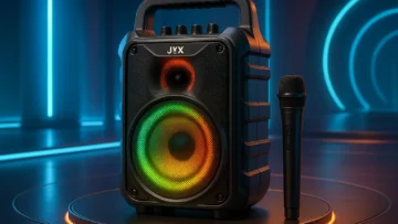 JYX Caixa de Som: Karaokê Portátil com Graves Potentes