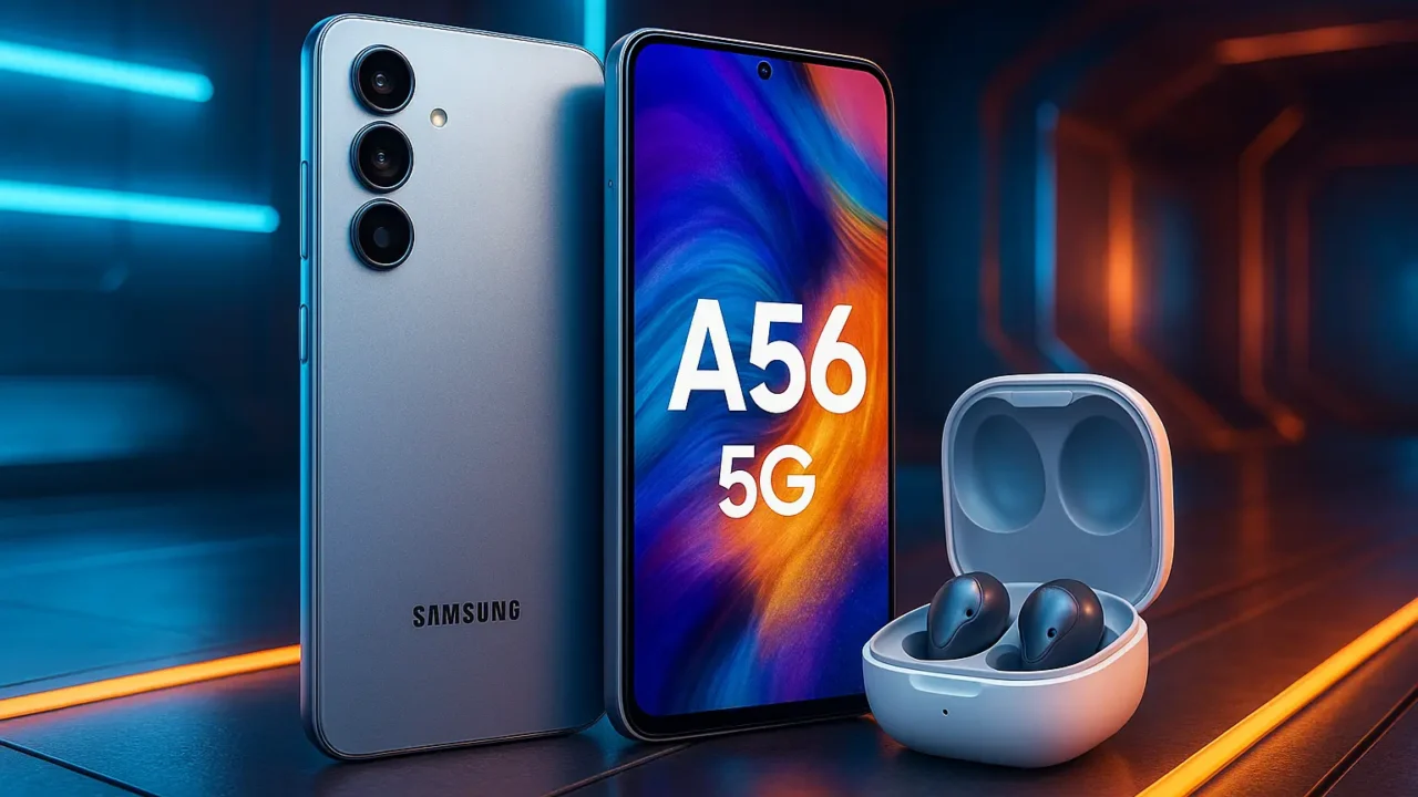 Samsung A56 5G com Galaxy Buds FE: Desempenho e Conectividade