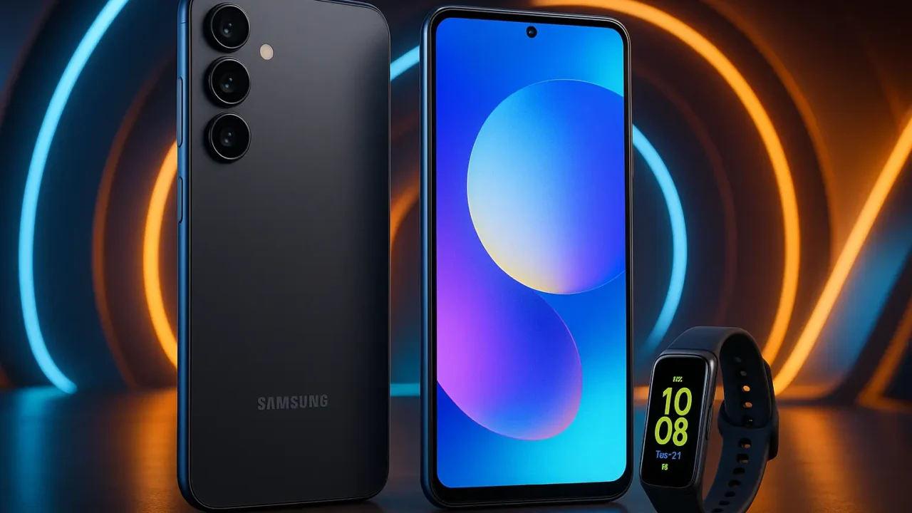 Samsung A56 5G com Galaxy Fit3: desempenho e saúde conectada