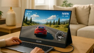 ARZOPA Monitor portátil 16,1'' 144Hz com HDR e sRGB