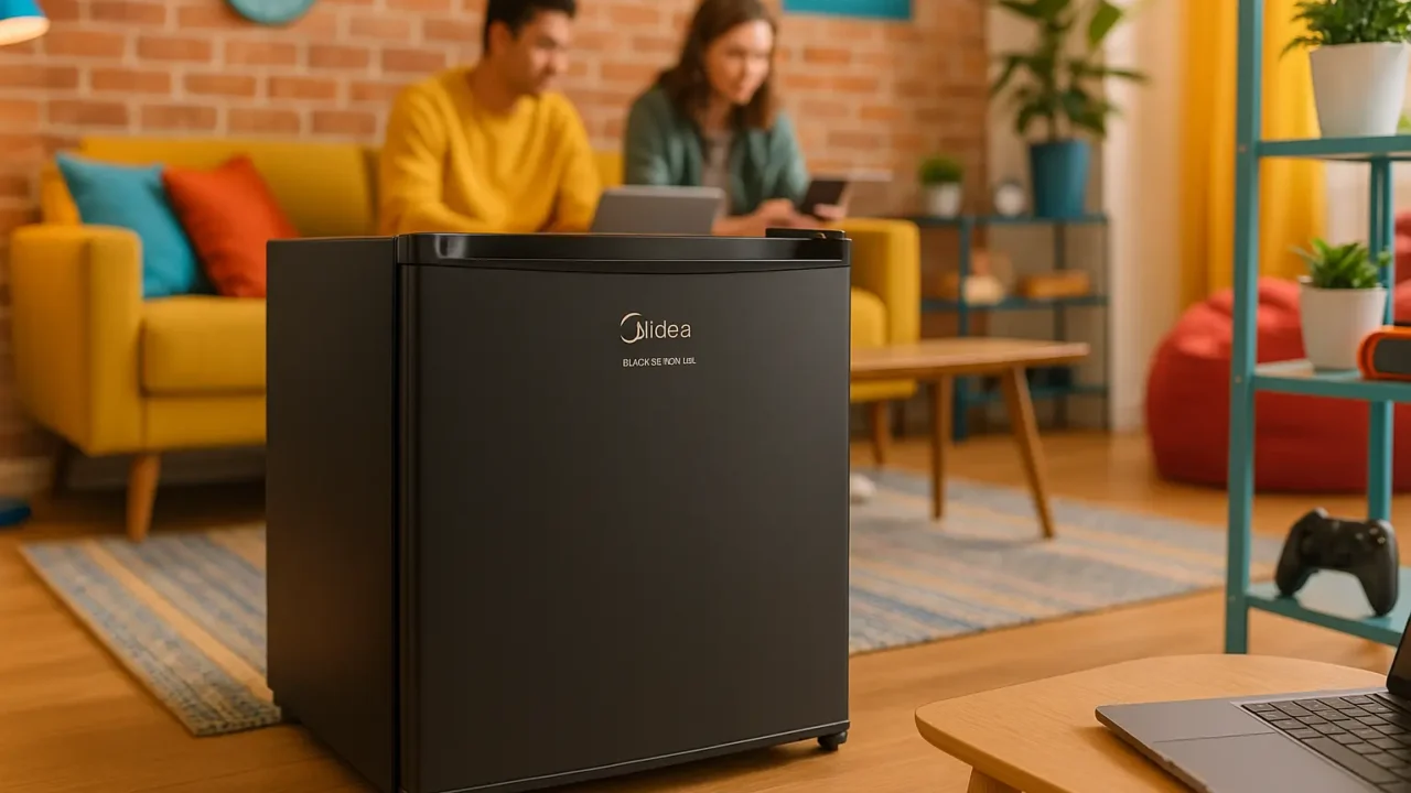 Frigobar Midea Black Edition 93L: compacto, bonito e eficiente