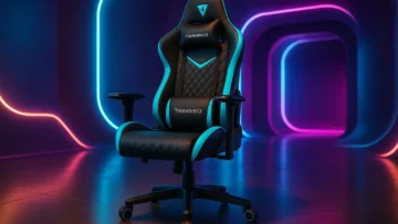 Cadeira Gamer EC3 Cyan THUNDERX3 com Encosto Reclinável