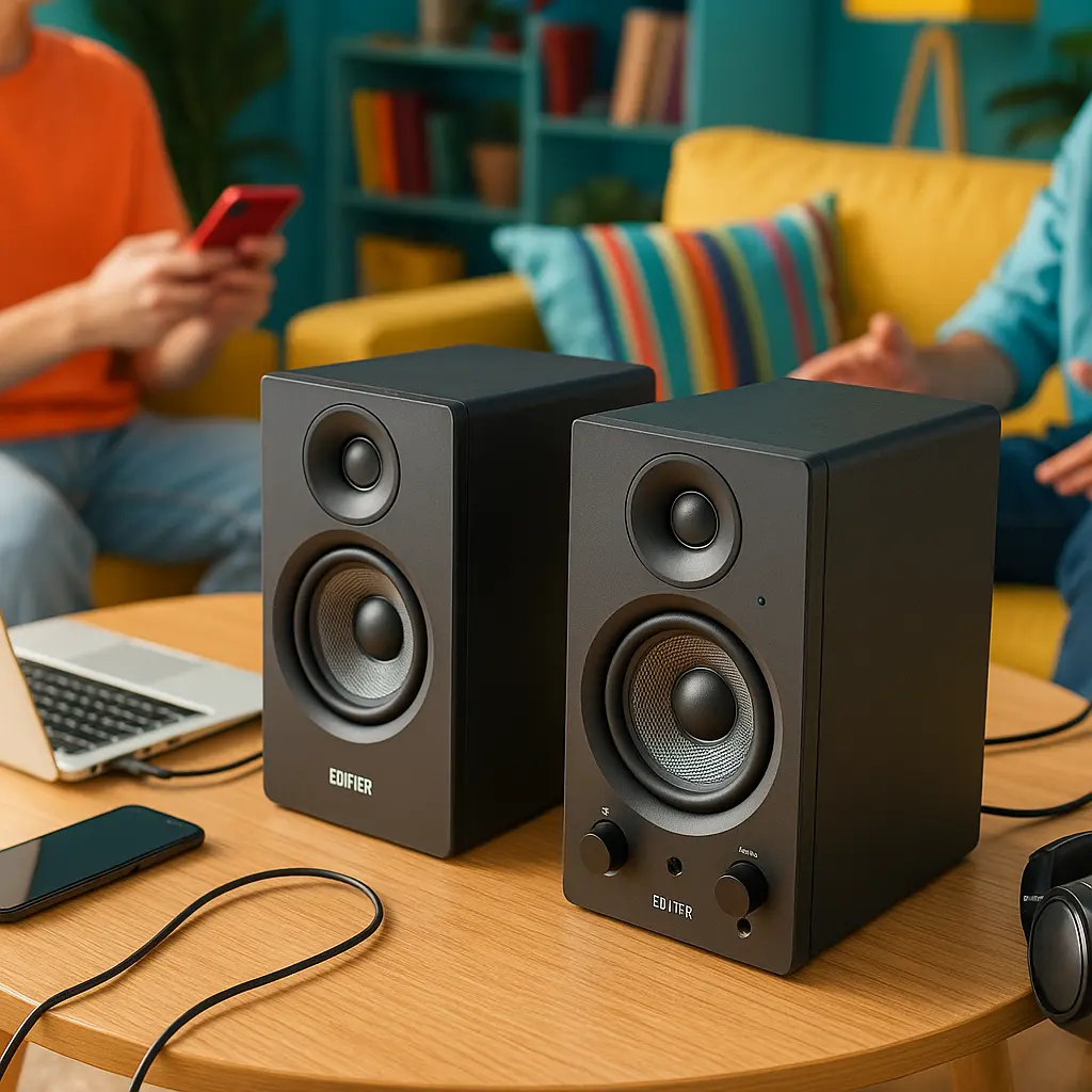 Edifier MR4 Monitor de Áudio: Clareza e Potência Estéreo