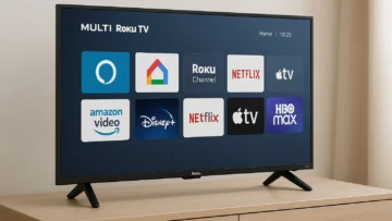 Multi Roku TV 32" Smart com Alexa e Google Home