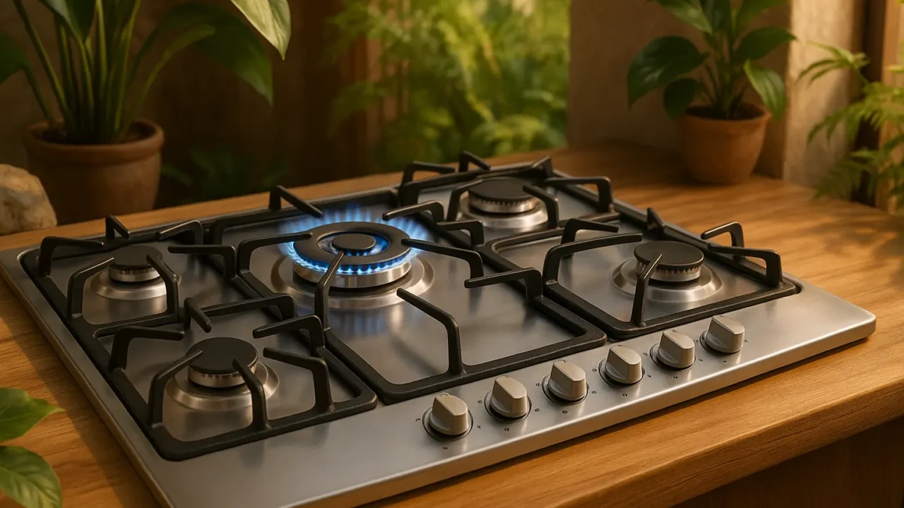 Suggar Cooktop 5 Bocas Inox Tripla Chama: Potência e Confiabilidade