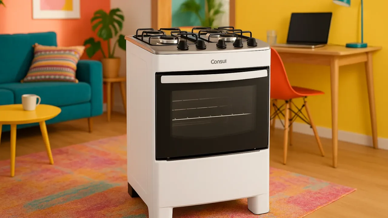 Fogão Consul 4 bocas Branco CFO4NAB com Acendimento Automático