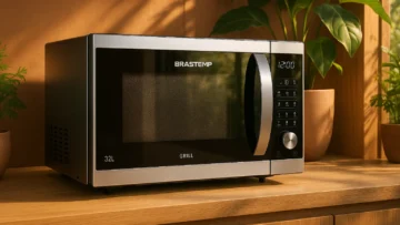 Micro-ondas Brastemp 32L Inox Espelhado com Grill